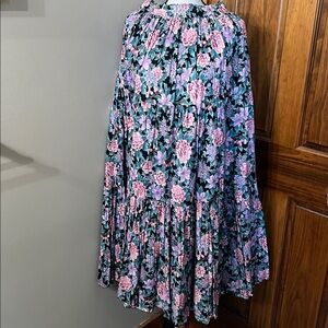 Floral Black and Pink Women's Skirt